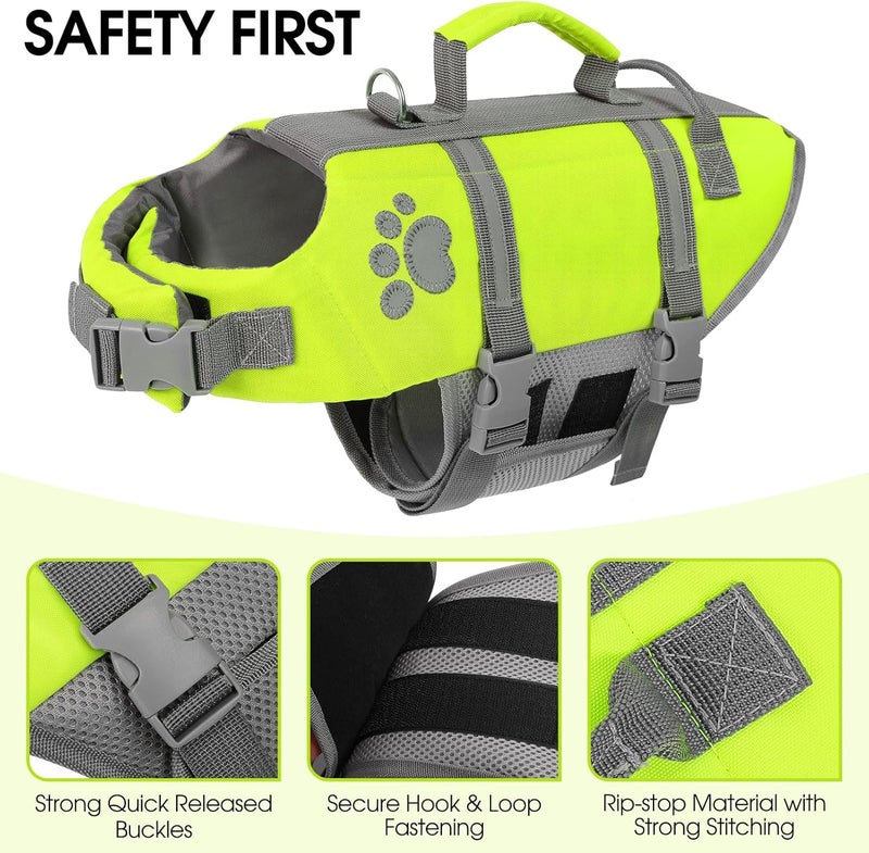 Queenmore XS Dog Life Jacket, Puppy Life Jackets for Small Dogs, Small Doggie Life Vest for Swimming, Lightweight Extra Small Dog Swim Vest with Handle, Puppy Life Vest for Boating, Cat Lifevest - Image 2